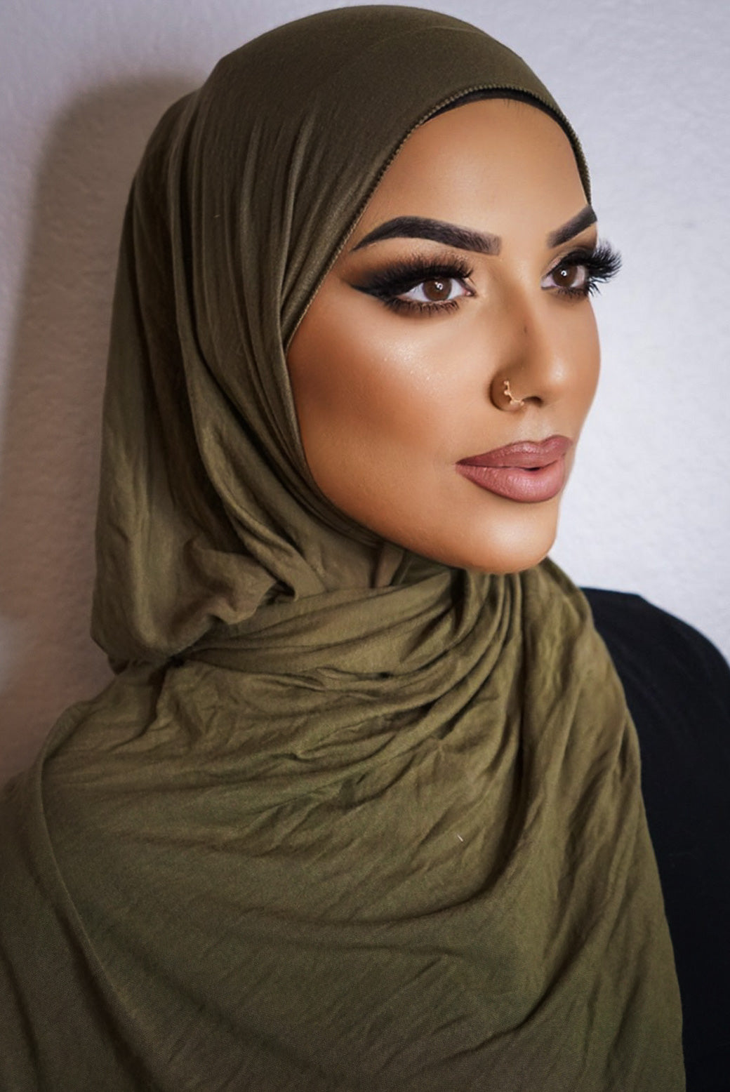 Jersey Hijab - Olive Green